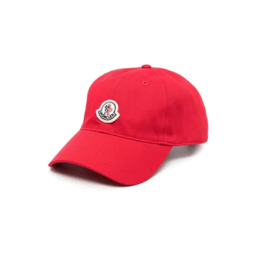 Moncler Cotton Baseball Caps Men's Red