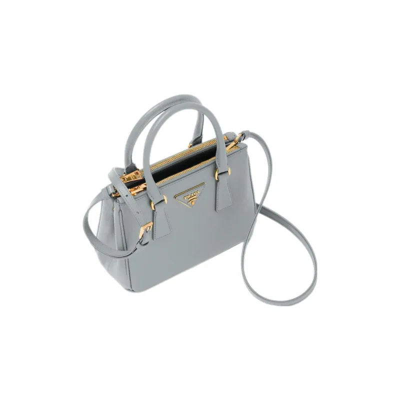 PRADA Galleria Killer Bag Leather Shoulder Bag Crossbody Bag Handbag Mini Women's Cornflower Blue-2