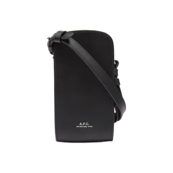 A.P.C Leather Shoulder Bag Men's Black