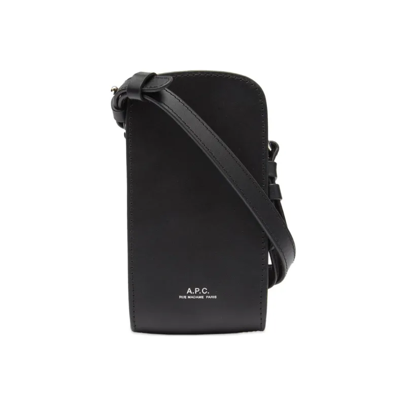 A.P.C Leather Shoulder Bag Men's Black-0