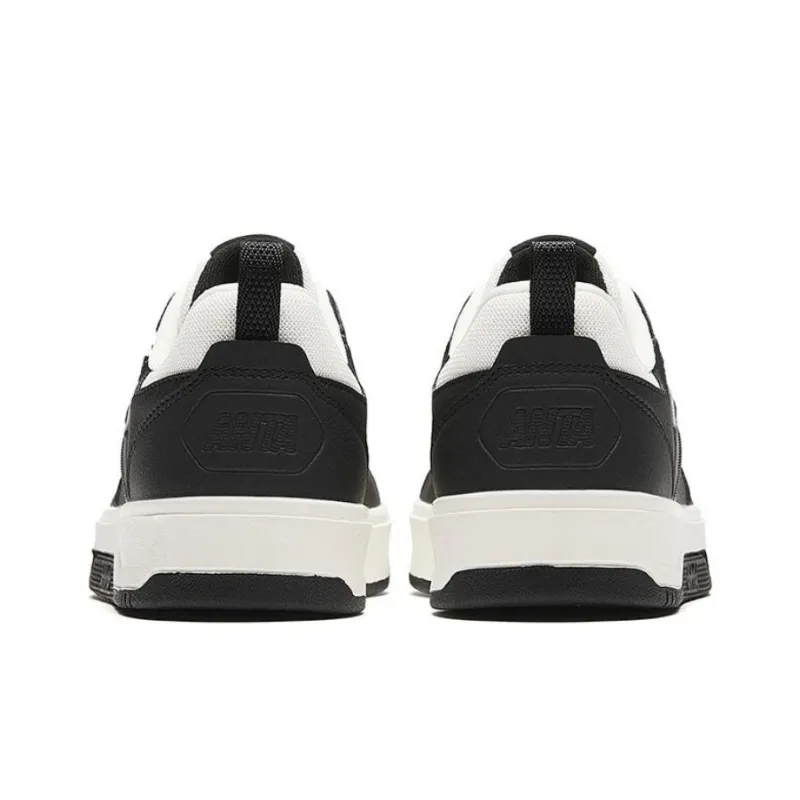 Anta Slip Resistant Low Top Skateboard Shoes Women's Black White-3