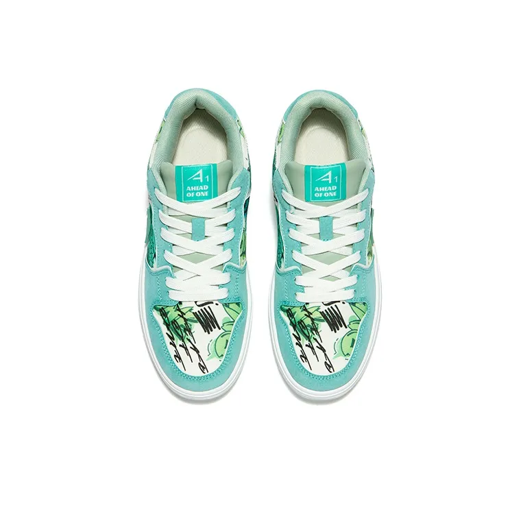 A1 Graffiti Collection Coverage Abrasion Resistant Low Top Skateboard Shoes Unisex-9