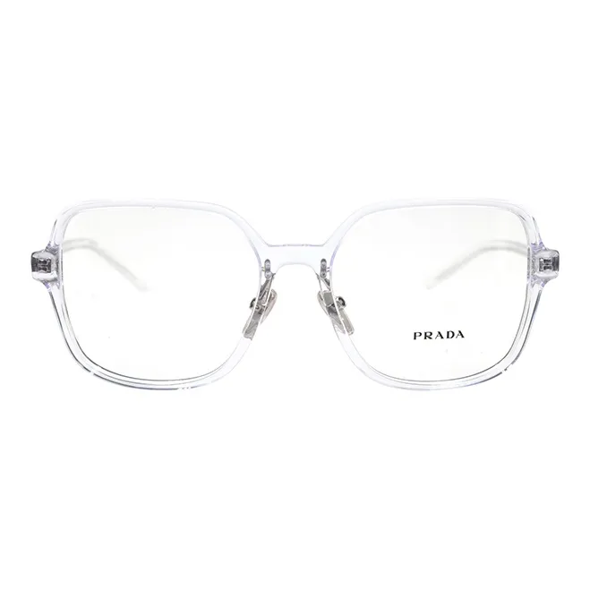 PRADA Plate Frame Square Eyeglass Frames Unisex Transparent-1