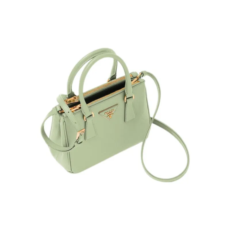 PRADA Galleria Killer Bag Leather Shoulder Bag Crossbody Bag Handbag Mini Women's Light Green-2