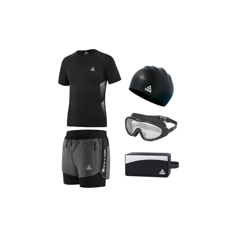 PEAK Swimming Sets Polyamide Polyester Surfing Drifting Beach Hot Spring Men's Black-9