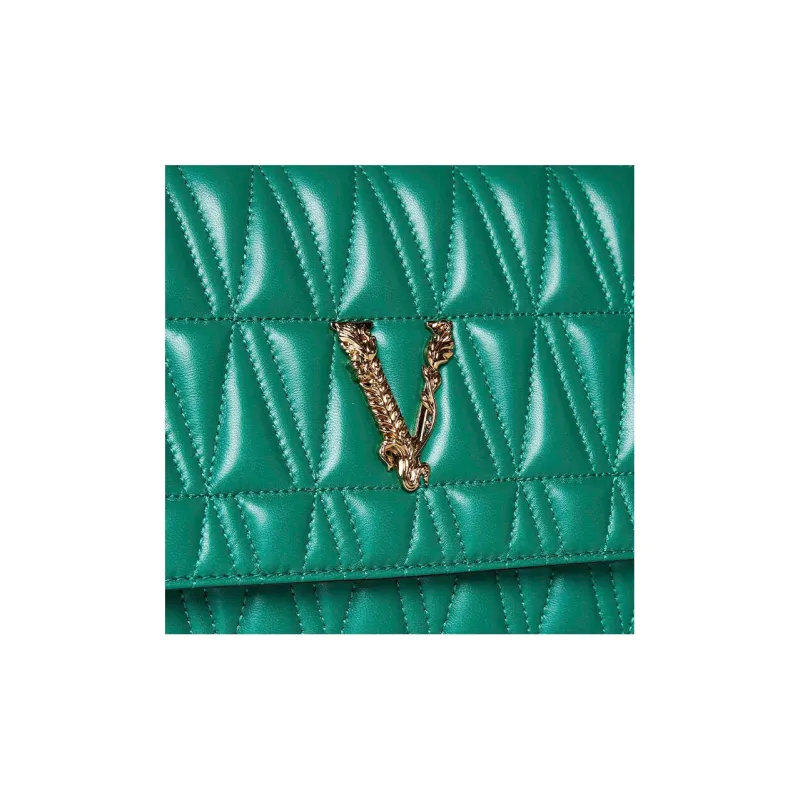 FANSIZHE Lambskin Crossbody Bag Shoulder Bag Women's Green-3