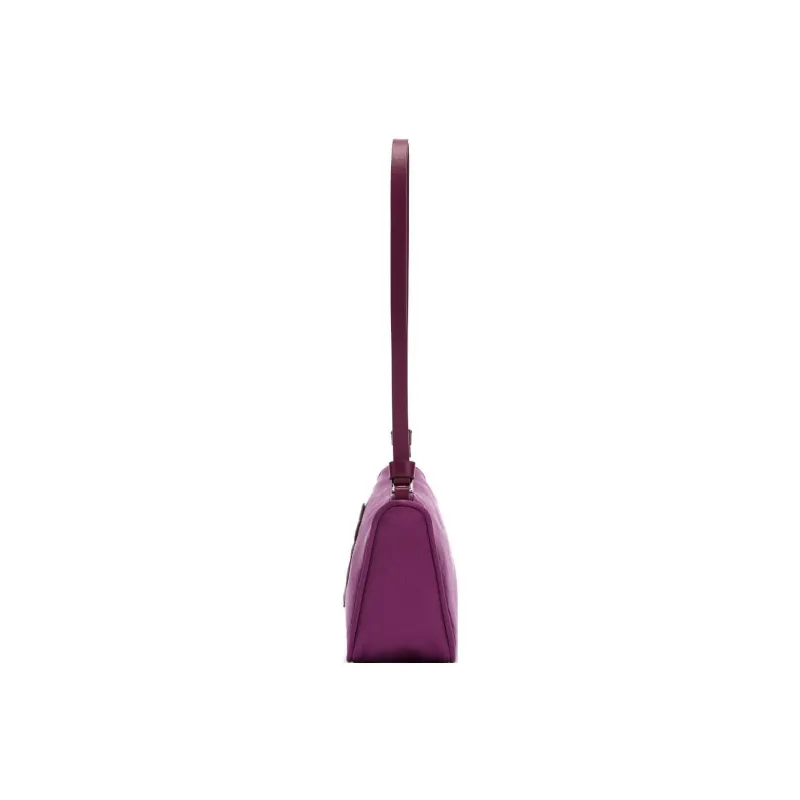 PALM ANGELS Satin Palm Shoulder Bag Purple-3