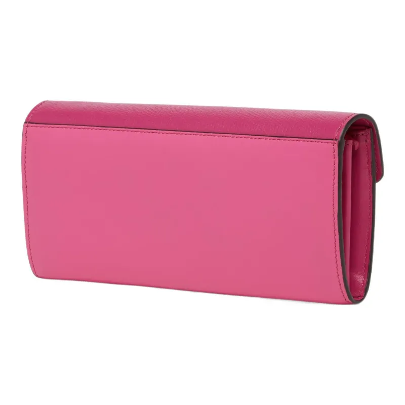 FENDI FF Diamonds Series Calfskin Wallet Women's Fuchsia-1