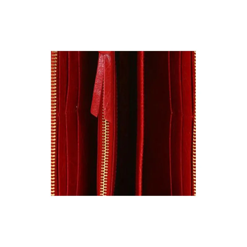 Balenciaga Sheepskin Clutch Women's Red-4