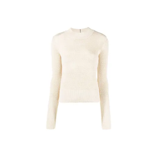 There Was One Mock-neck Open-knit Jumper