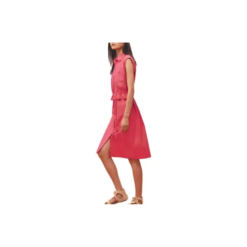 HERMES Sleeveless Dresses Women's Watermelon Red