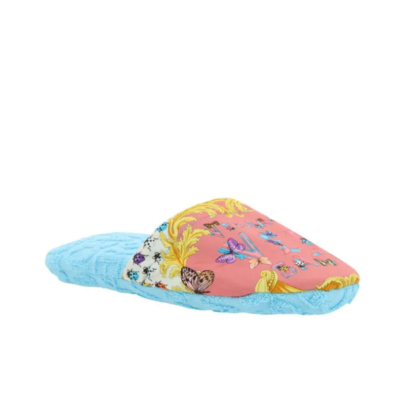 Dua Lipa x VERSACE Wrap-toe Slippers Unisex Blue Red-1