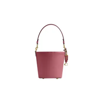COACH Dakotah Cow Leather Bucket Bag, Handbag, Shoulder Bag, Crossbody Bag Small Size Women's Rouge Red
