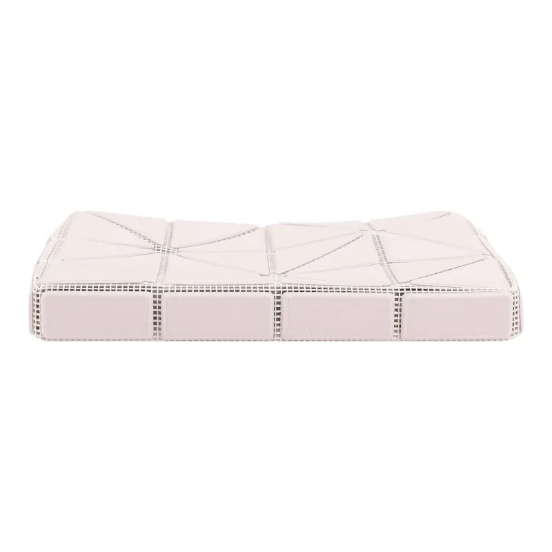 ISSEY MIYAKE Polyvinyl Chloride Coin Purse Card Holder Wallet Women's Light Beige-2