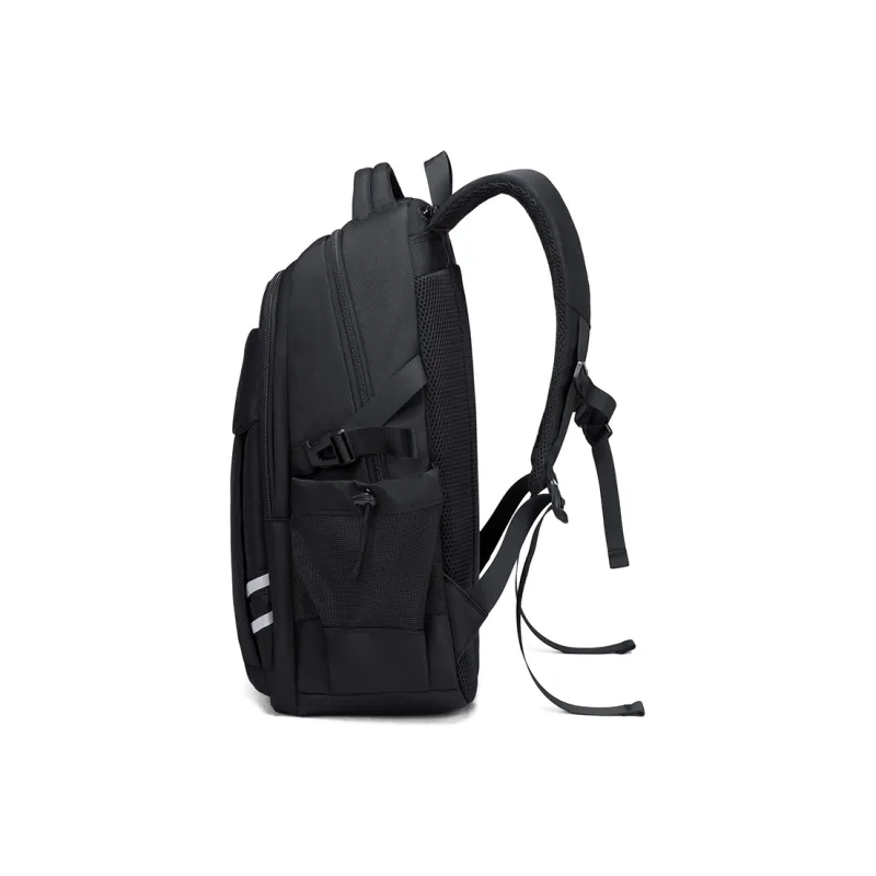 V.NINE Fabric Backpack 15.6 Graduation Travel Backpack Large Size Men's Obsidian Black-2