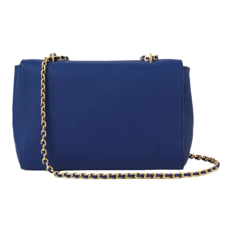 Mulberry Lily Grain Cow Leather Handbag Shoulder Bag Women's Blue-2
