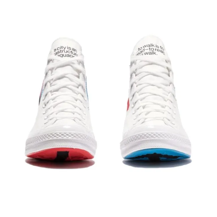 Patta X Experimental Jetset x Converse Chuck 70 Anti-Slip Wear-Resistant High-Top Canvas Shoes Women's White-3