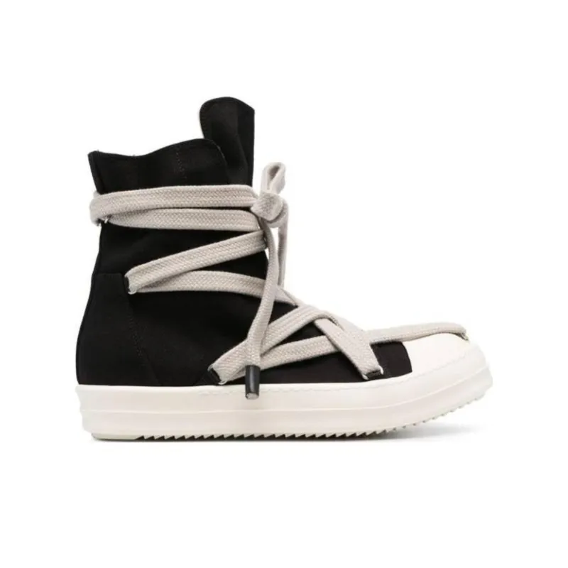 Rick Owens DRKSHDW Hexa High Black Pearl Milk Fat Lace-1