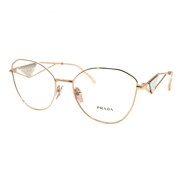 PRADA Alloy Butterfly Eyeglass Frames Women's White Rose Gold-0