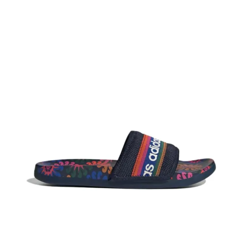 Adidas Adilette Comfort Slide 'Floral Night Indigo' Women's-1