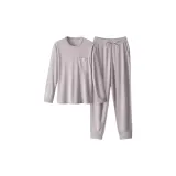 [Women's Crew Neck]Gray Gray Purple