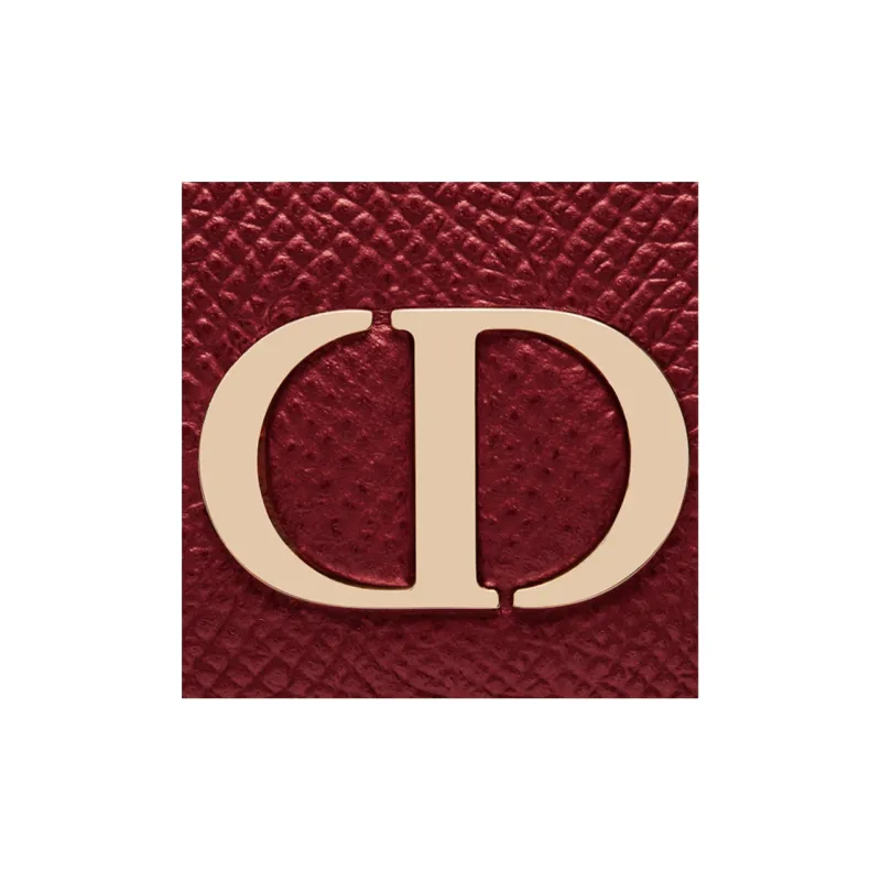 DIOR Cow Leather Card Holder Women's Brick Red-2