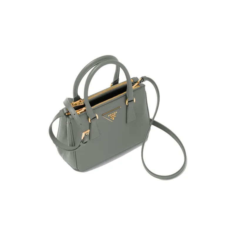 PRADA Galleria Killer Bag Leather Shoulder Bag Crossbody Bag Handbag Mini Women's Slate Gray-1