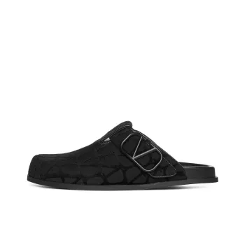 Valentino Closed Toe Slippers Men's Black