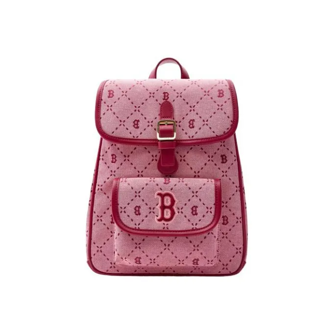 MLB Artificial Leather Backpack Regular Unisex Pink-0