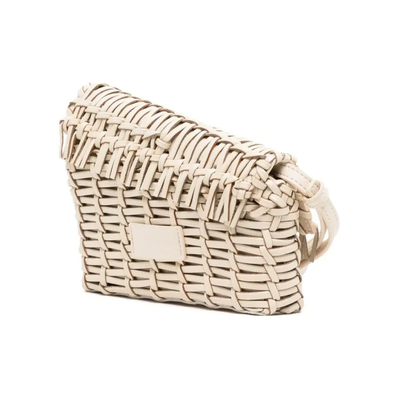Staud Leather Crossbody Bag Shoulder Bag Women's Beige-1