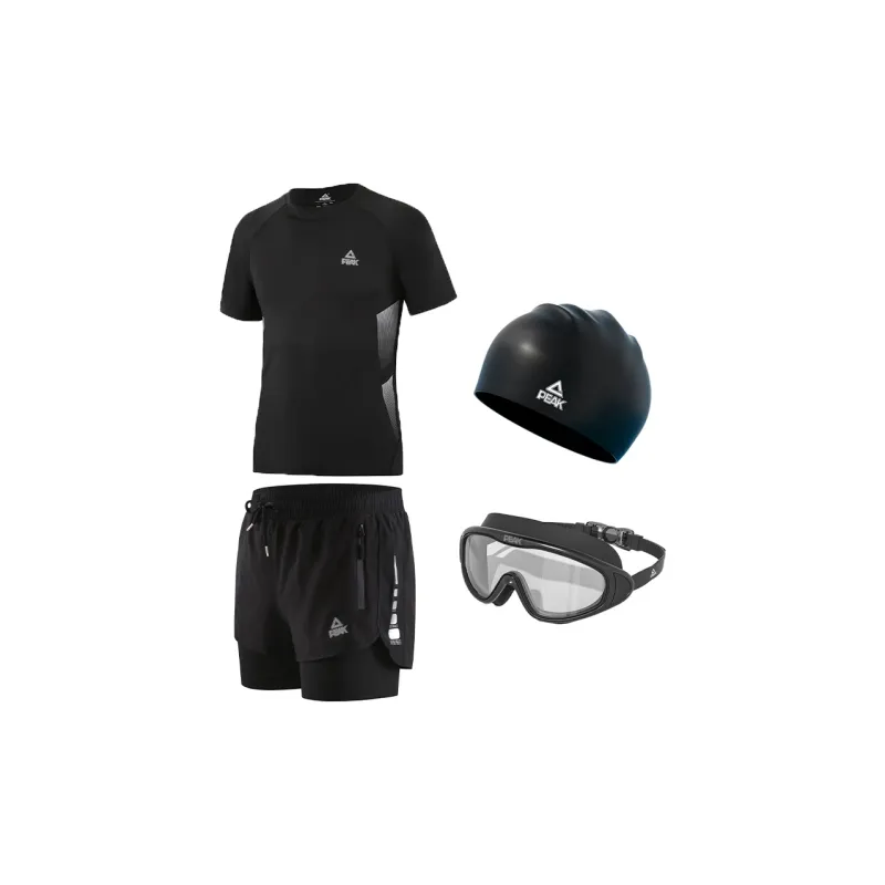 PEAK Swimming Sets Polyamide Polyester Surfing Drifting Beach Hot Spring Men's Black-2