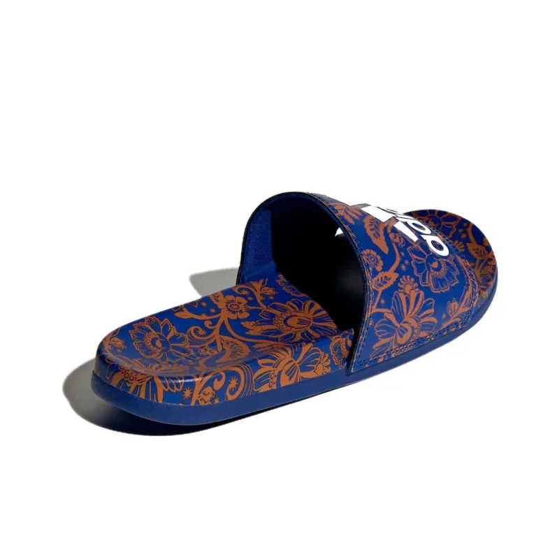 Adidas Adilette Comfort Slide 'Floral Royal Blue' Women's-2