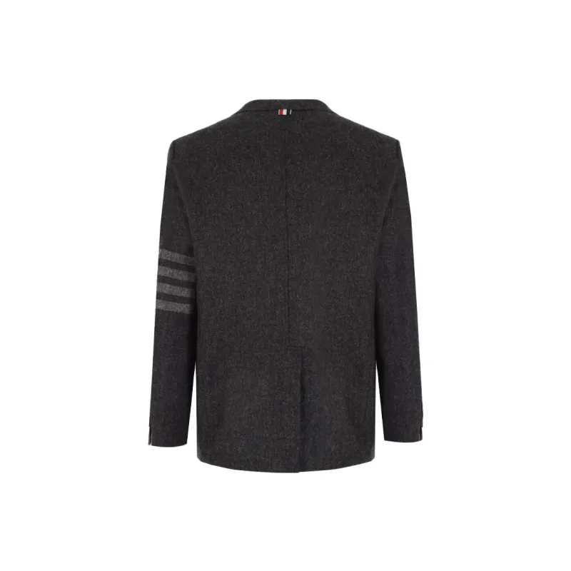 THOM BROWNE Stripe Detailed Single Breasted Tailored Blazer-1