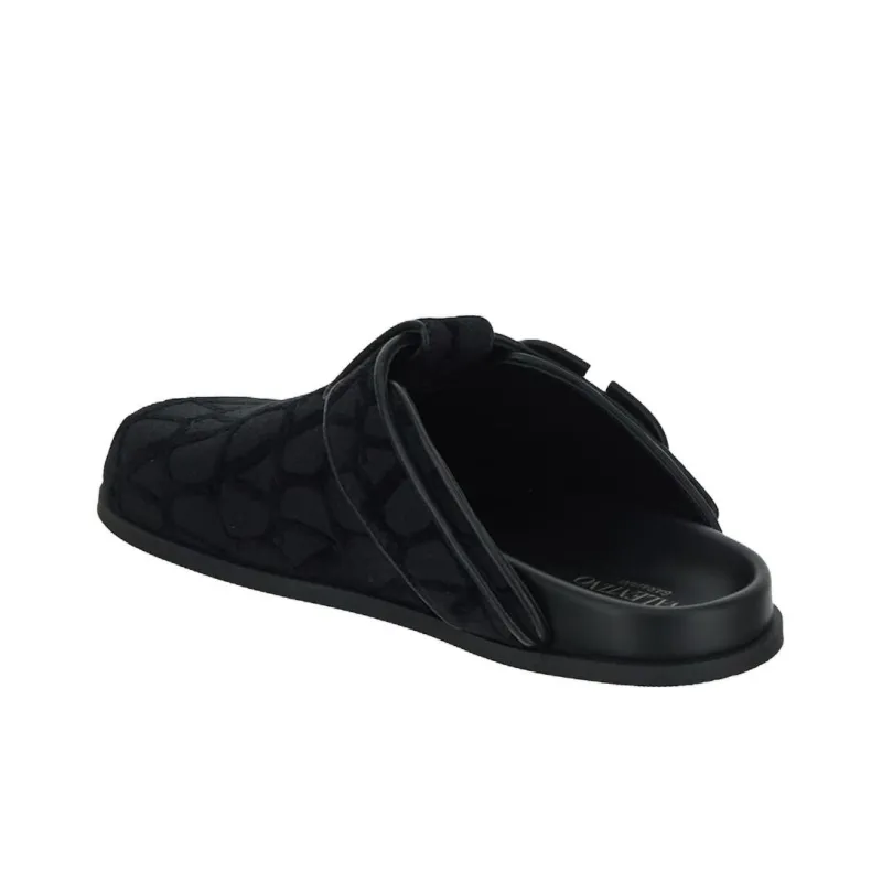 Valentino Closed Toe Slippers Men's Black-3