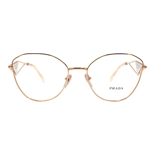 PRADA Alloy Butterfly Eyeglass Frames Women's White Rose Gold-1