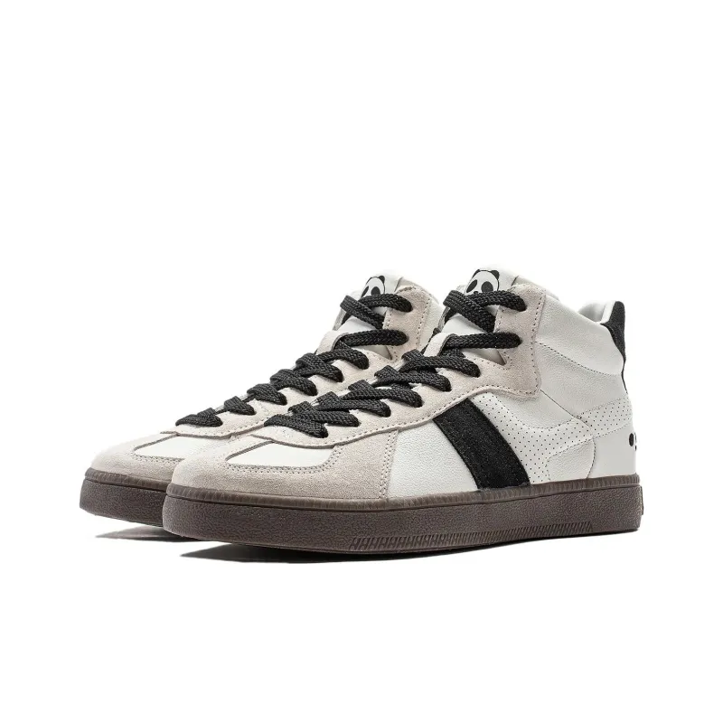LiNing Yunchuan HI Anti-Slip And Wear-Resistant Breathable High-Top Casual Shoes Women's Black White-2