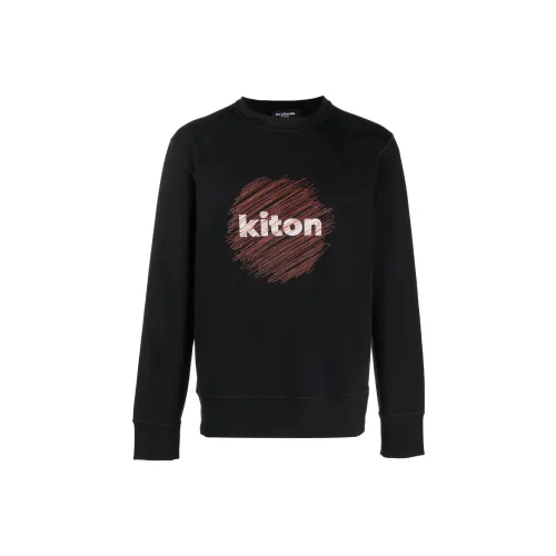 KITON Logo-print Stretch-cotton Sweatshirt