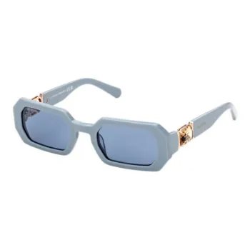 Swarovski Acetate Faux Crystal Irregular Shape Sunglasses Women's Blue