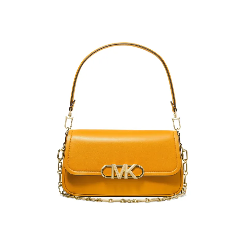 MICHAEL KORS PARKER Cow Leather Envelope Bag Handbag Shoulder Bag Medium Size Women's Saffron-0