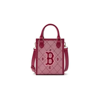 MLB Cotton Tote Bag, Shopping Bag, One Shoulder Crossbody Bag Handbag Mini Women's Rose Red