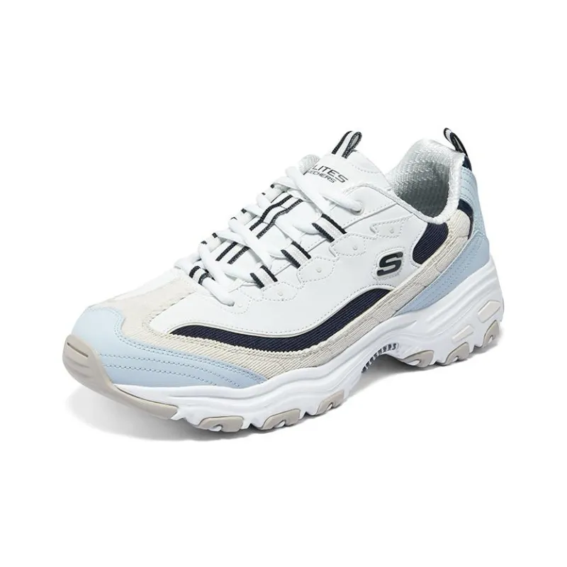 Skechers D'Lites Varsity Spirit Sneaker 'White Beige Blue'-2