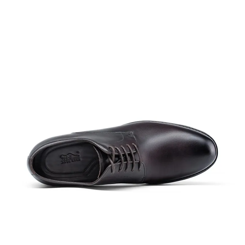 He Jinchang Dress Shoes Men's Dark Brown-4