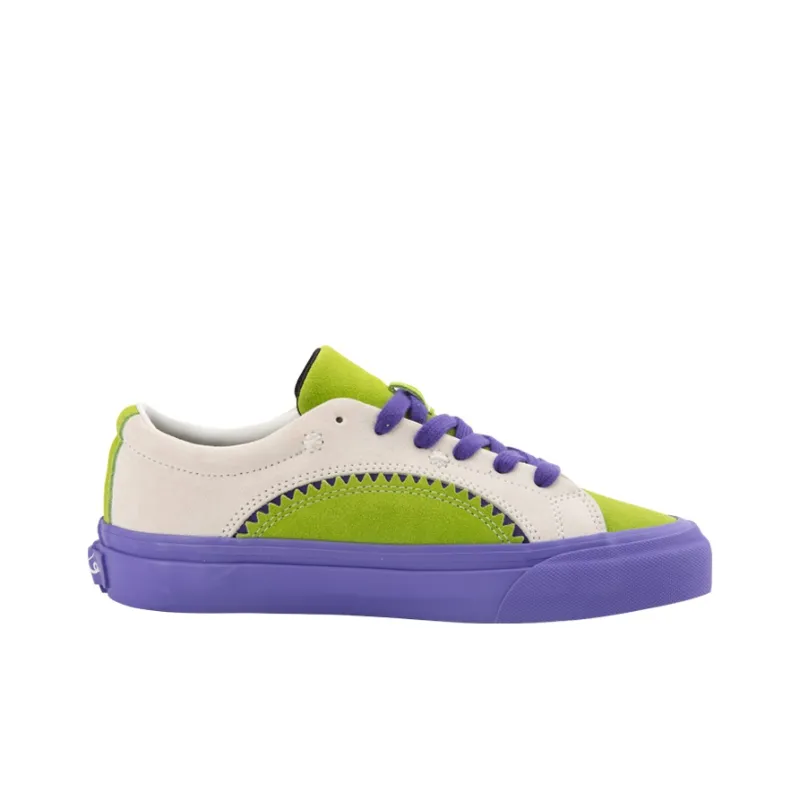 WANSWER Slip Resistant Cushioning Impact Resistance Wear Resistant Support Low Top Skateboard Shoes Unisex White Green-1