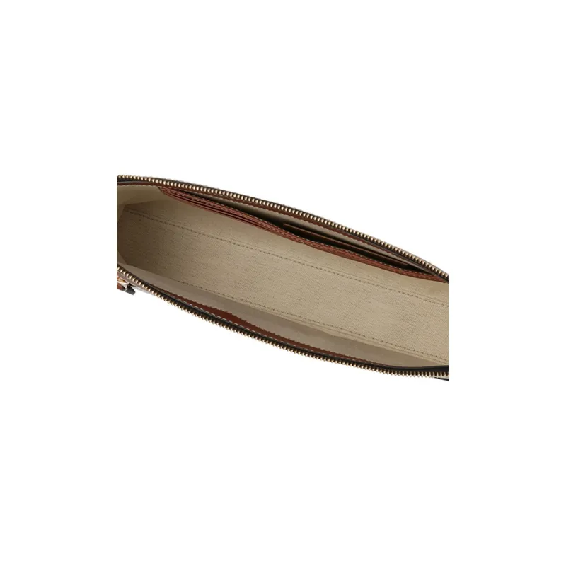 Burberry Genuine Leather Clutch Regular Men's Beige-3
