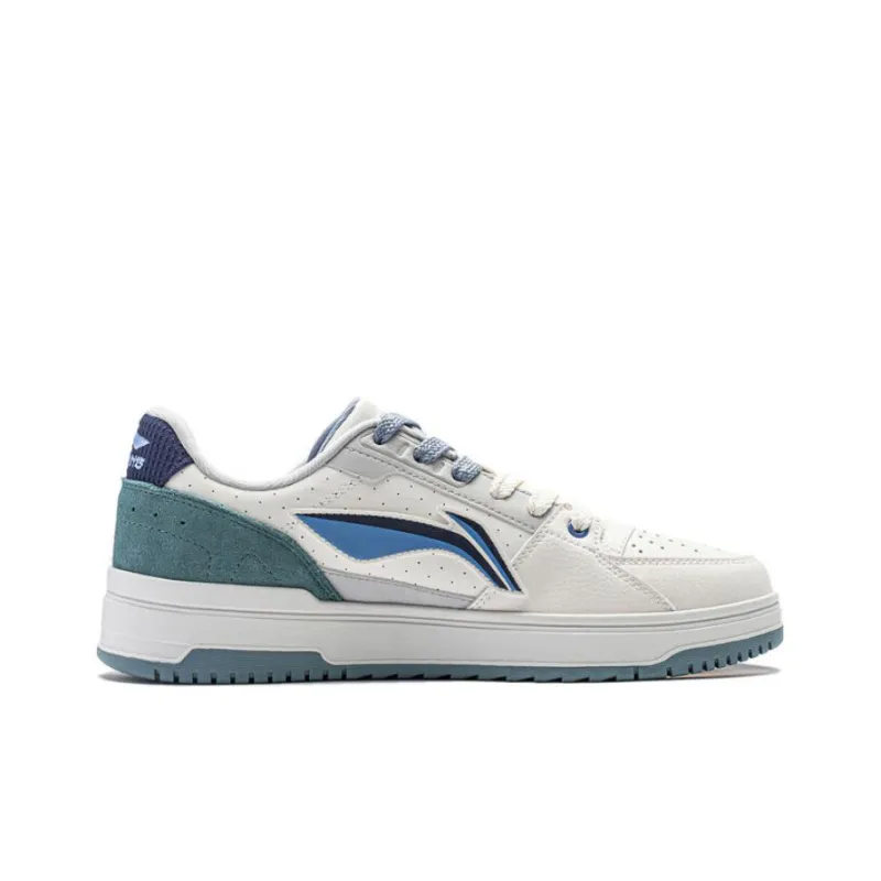 LiNing Tianji 2.0 Slip Resistant Low Top Skateboard Shoes Men's White Gray Green-1