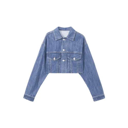 BASIC HOUSE Denim Jackets Women's Blue