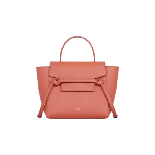 CELINE Grain Calfskin Catfish Bag, Handbag, Shoulder Bag, Crossbody Bag, Fanny Pack Extra Mini Women's Orange