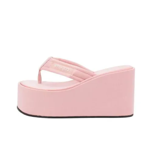 COPERNI Women's Branded Wedge Sandal 'Light Pink Satin'