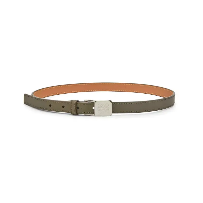 LOEWE Cow Leather Belts Women's Tea Gray Width 2cm-0