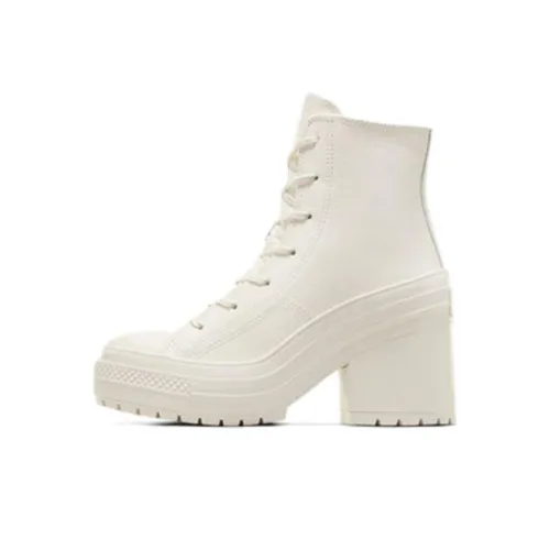 Converse Chuck 70 De Luxe Women's Heel Leather High 'Egret'